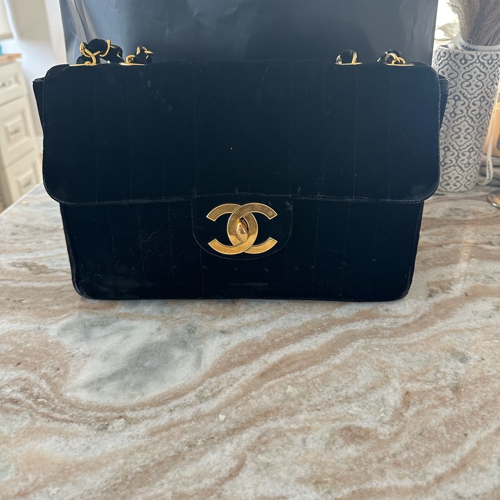 Authentic Chanel Velvet Handbag